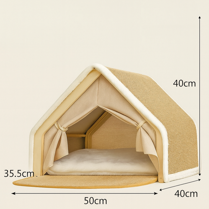 Casinha Pet Com Arranhador Sisal Pet Nature