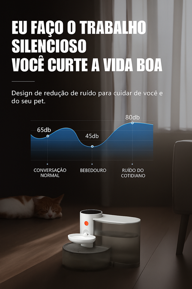Bebedouro Pet Automático Inteligente Auqua Fresh