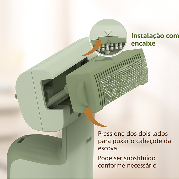 Escova 5 em 1 Remove Pelos & Aspira PetClean Pro