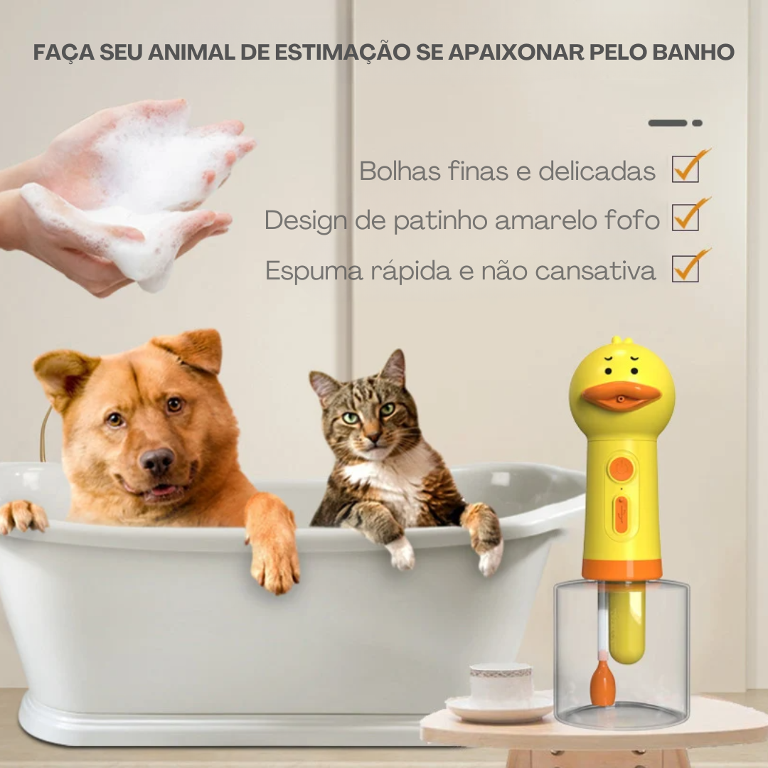 Máquina de Espuma Banho Pet Duck