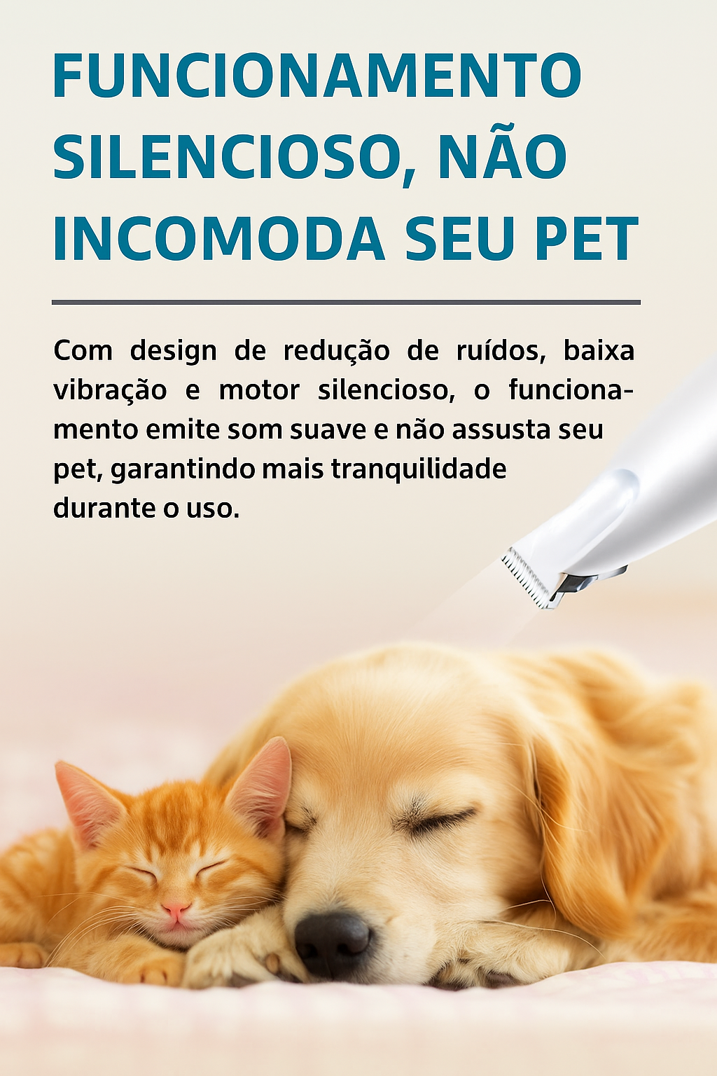 Aparador e Lixador 2 em 1 Pet Pelos Display LED Suprime