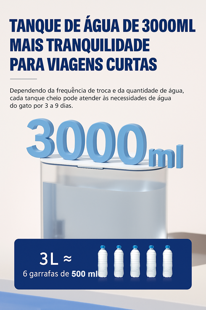 Bebedouro Pet Automático Inteligente Auqua Fresh