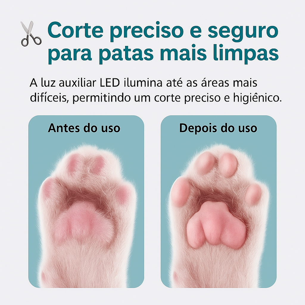 Aparador de Pelos com LED Pet Fox