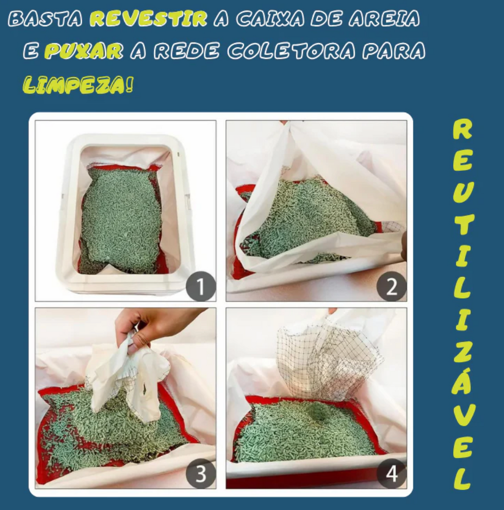 Rede Coletora Reutilizável para Caixa de Areia Toptic