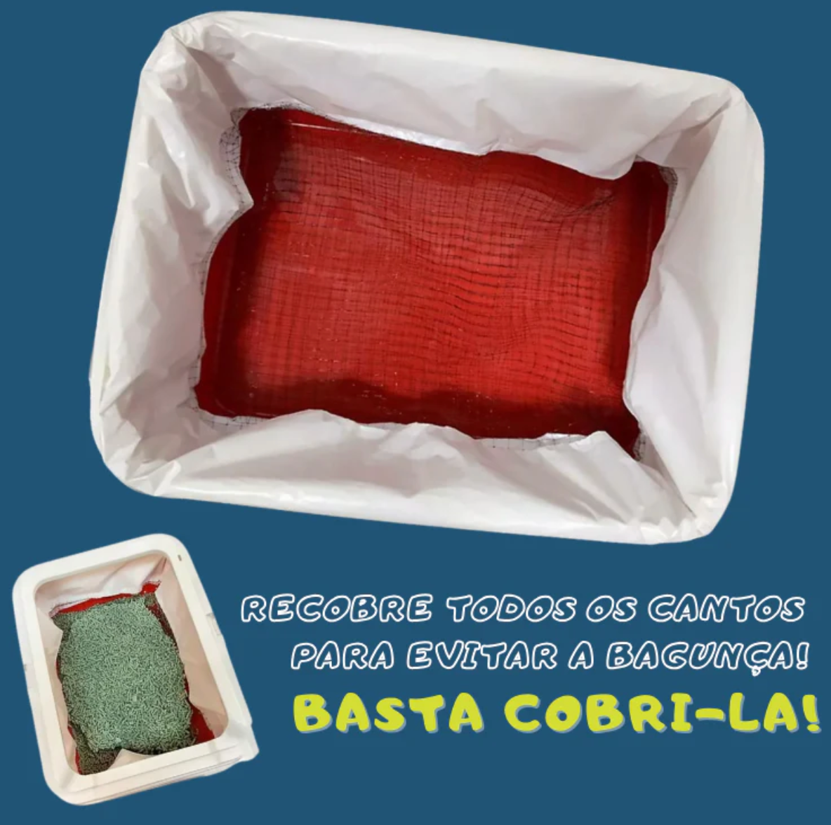 Rede Coletora Reutilizável para Caixa de Areia Toptic