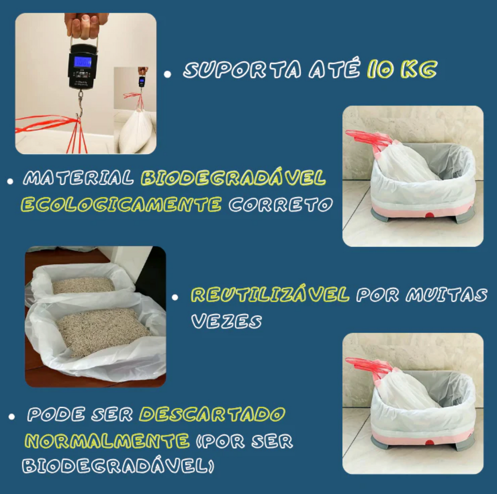 Rede Coletora Reutilizável para Caixa de Areia Toptic