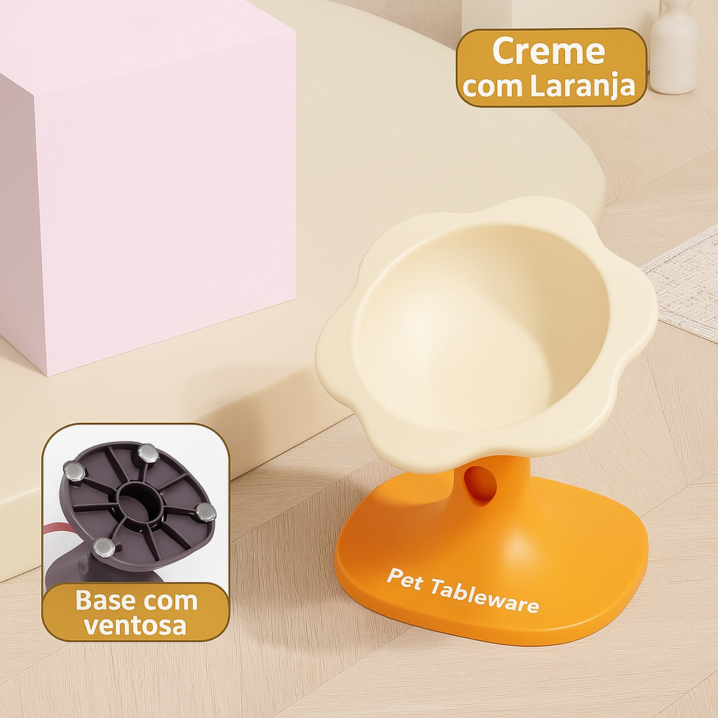 Comedouro Elevado Ajustável Pet Tower Bowl