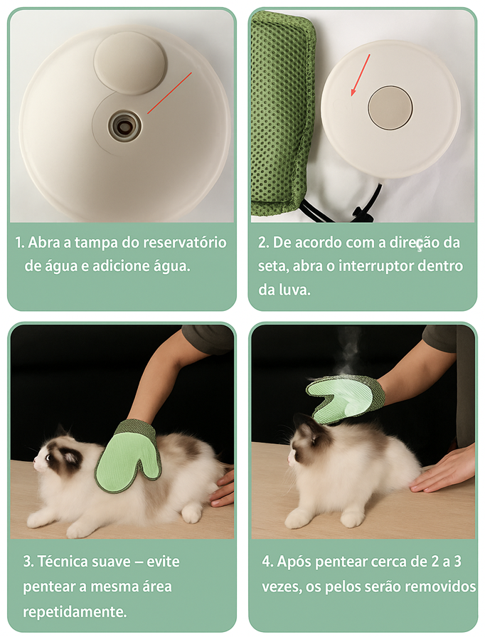 Luva Remove Pelos Pet Limpinho