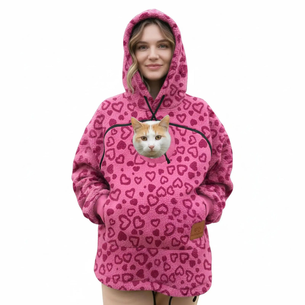 Moletom Canguru Pet Com Zíper Grudinho