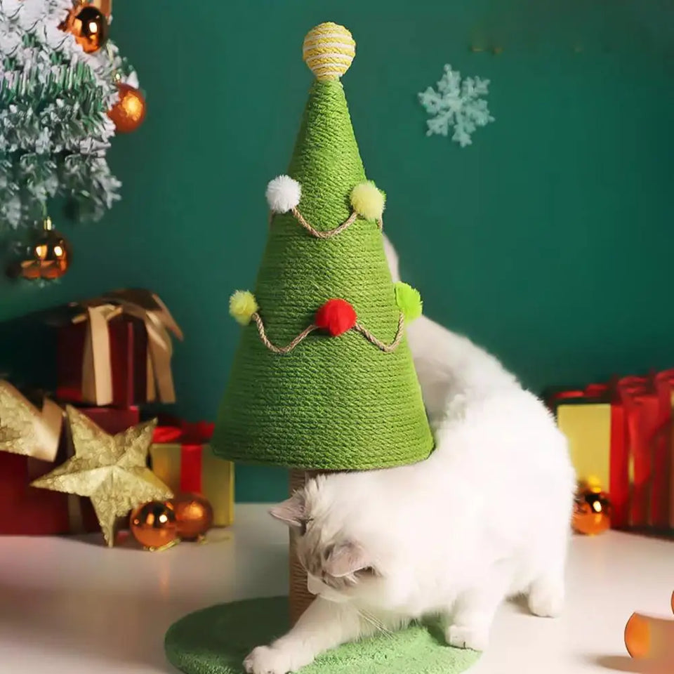 Brinquedo Arranhador Árvore de Natal para Gatos