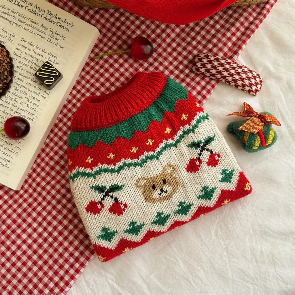 Tricot Pet Cherry Christmas