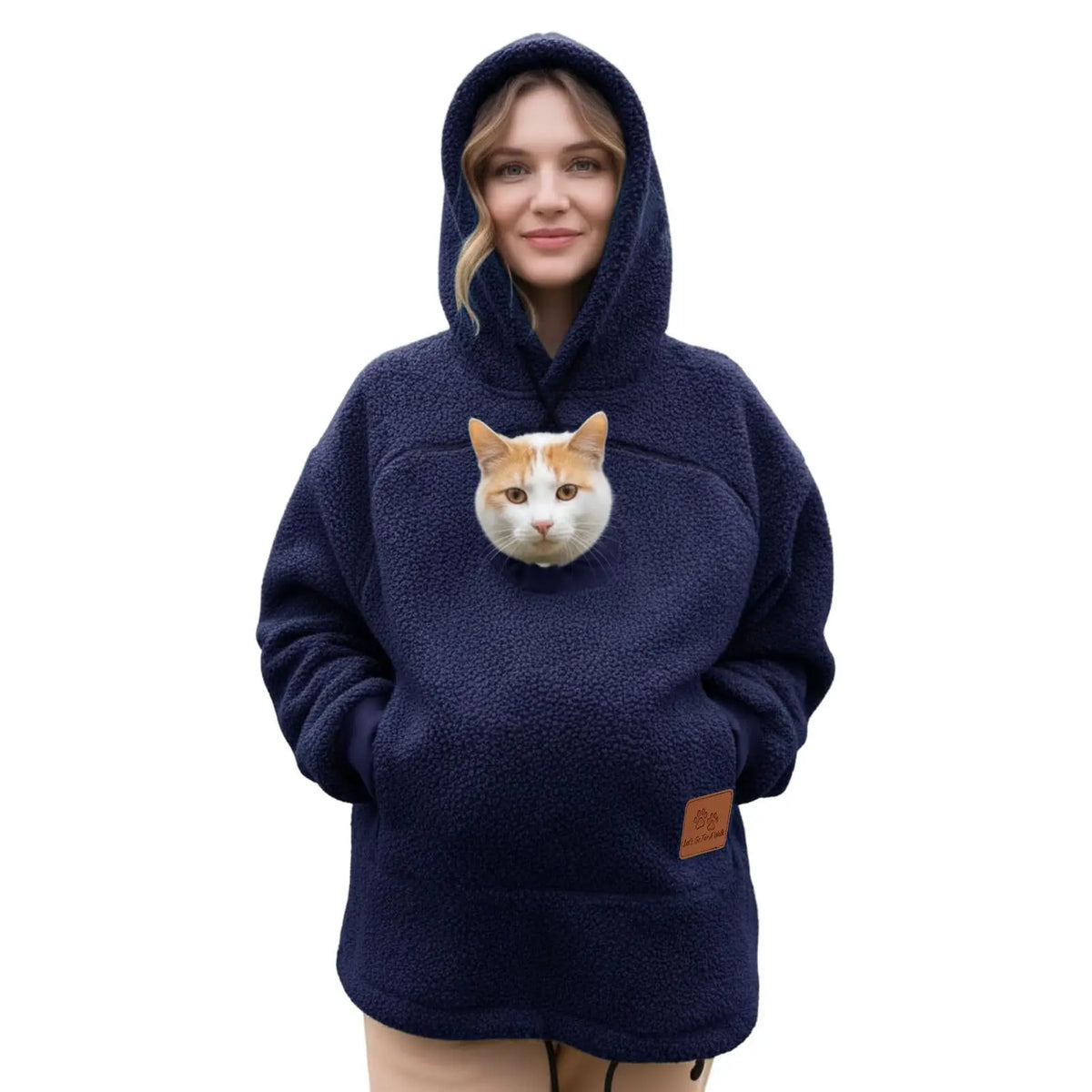 Moletom Canguru Pet Com Zíper Grudinho