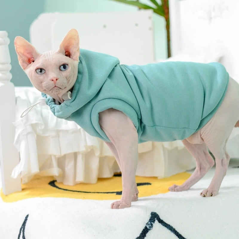 Moletom Capuz Ajustável Pet Sphynx Cat