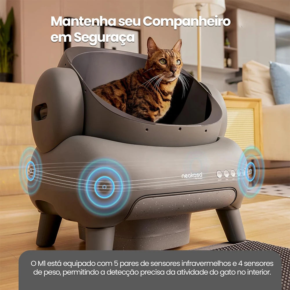 Caixa de Areia para Gatos Elétrica Inteligente, Anti-odor e Autolimpante SmartCat Box