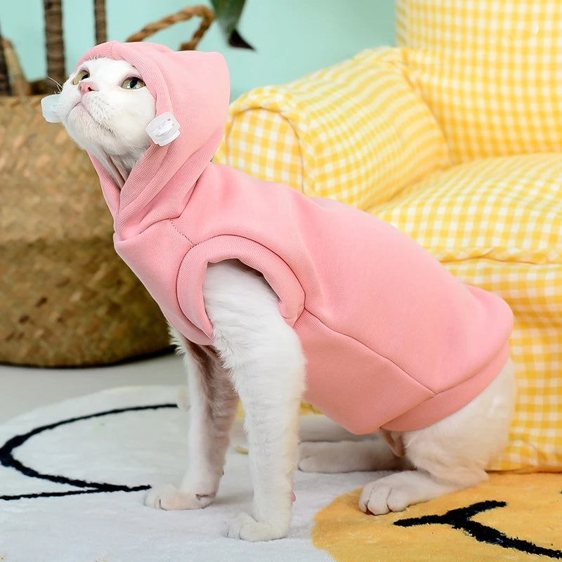 Moletom Capuz Ajustável Pet Sphynx Cat