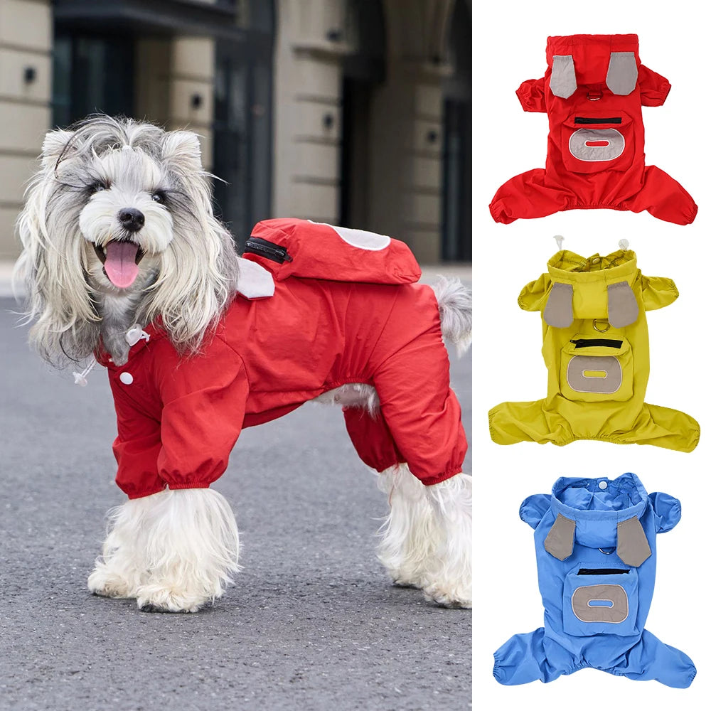 Macacão Pet Impermeável Capa de Chuva Ohio