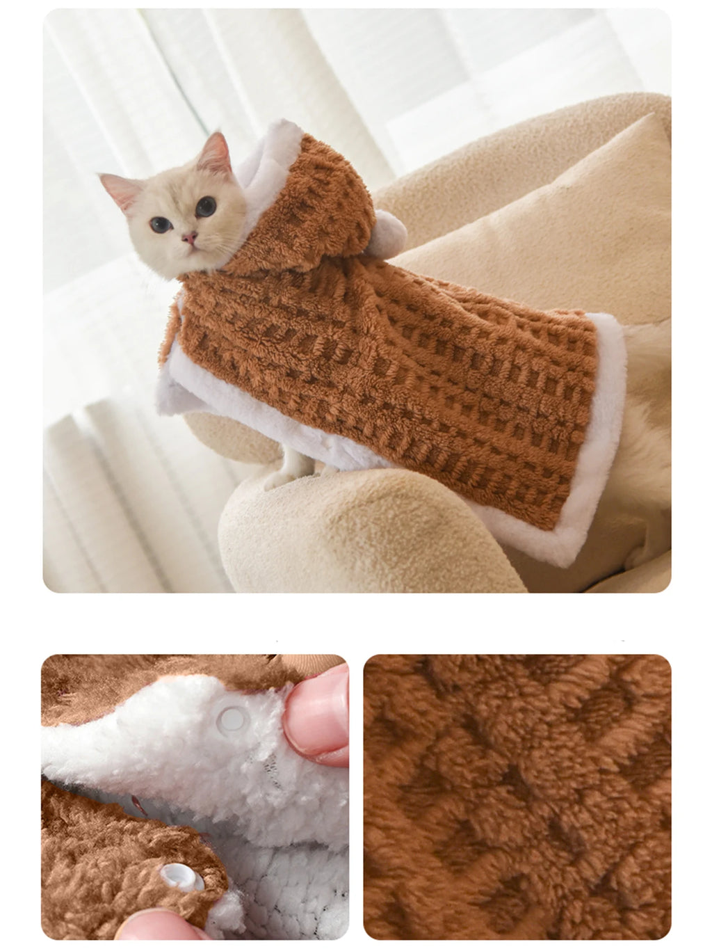 Roupinha Poncho Pet Robes