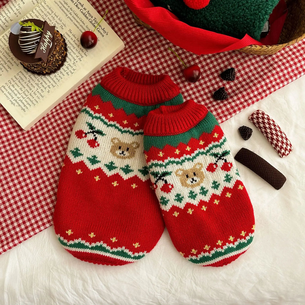 Tricot Pet Cherry Christmas