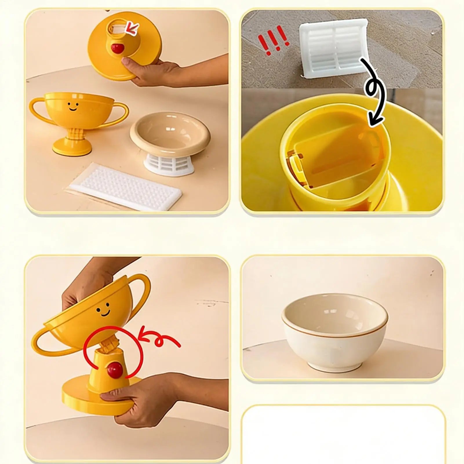 Tigela Pet Elevada Ajustável Troféu Feliz