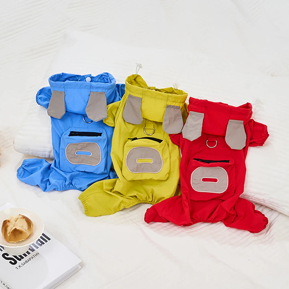 Macacão Pet Impermeável Capa de Chuva Ohio