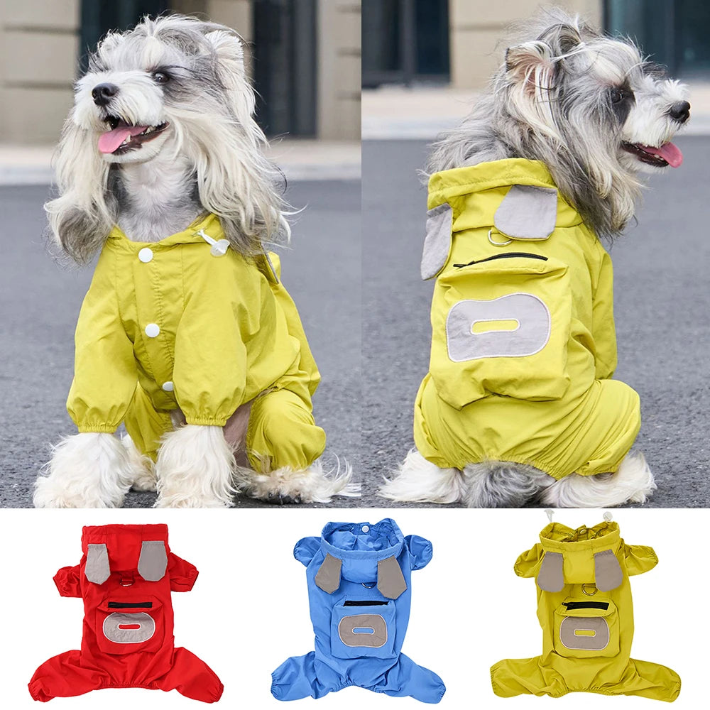 Macacão Pet Impermeável Capa de Chuva Ohio