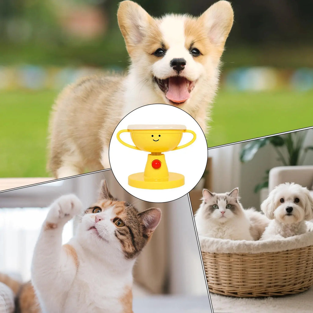 Tigela Pet Elevada Ajustável Troféu Feliz