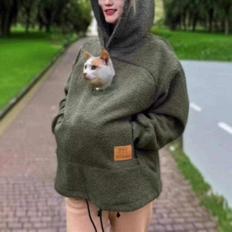 Moletom Canguru Pet Com Zíper Grudinho