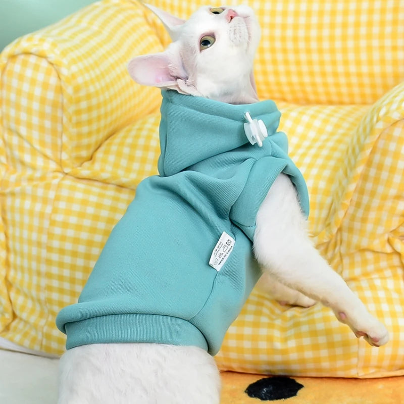 Moletom Capuz Ajustável Pet Sphynx Cat