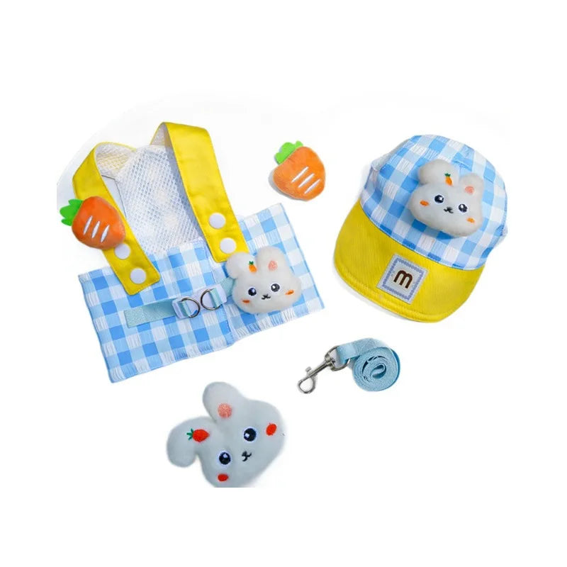 Coleira & Guia + Chapeuzinho Pet Bubble Coelho