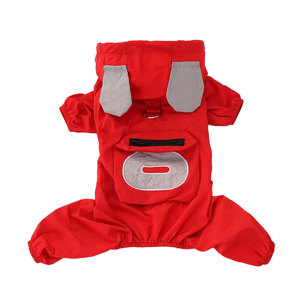 Macacão Pet Impermeável Capa de Chuva Ohio