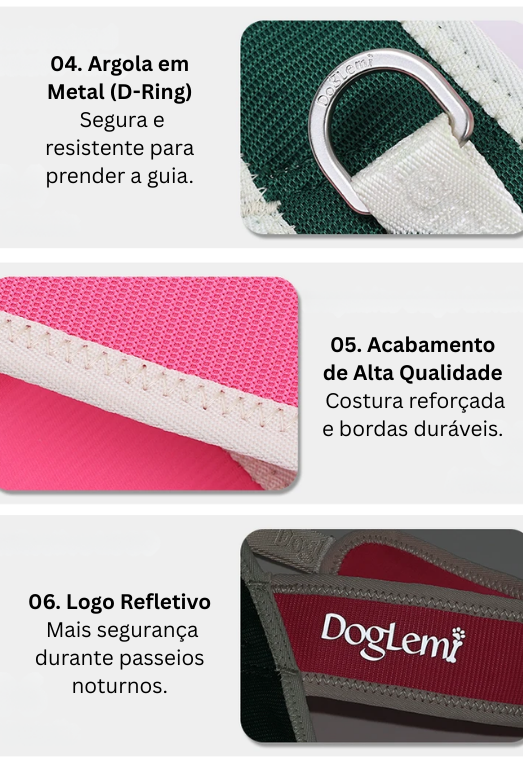 Coleira Pet Anti-puxão Acolchoada PetStyle