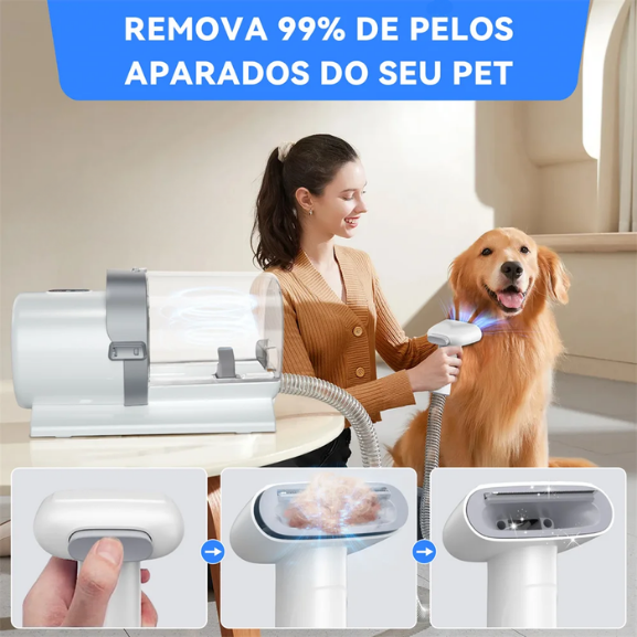 Máquina Removedora & Aspiradora de Pelos Pet Grande Capacidade HairFree