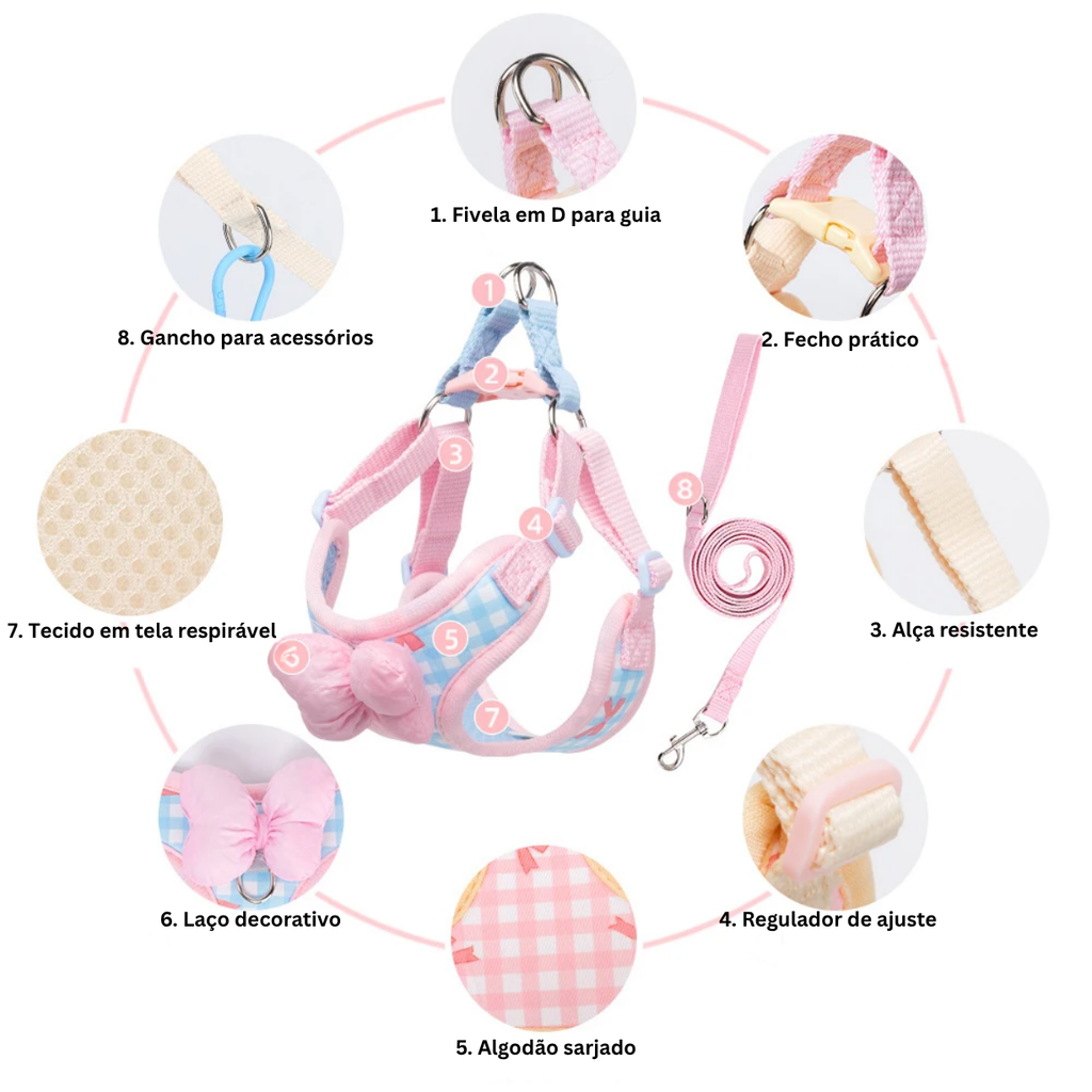 Coleira & Guia SweetPet