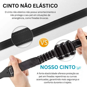 Cinto de Segurança SeguraPet 2 em 1 (Fivela Padrão + Gancho ISOFIX)