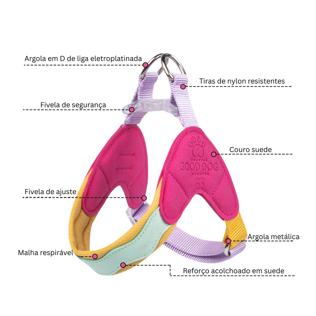 Coleira Pet Anti-puxão Pawslove