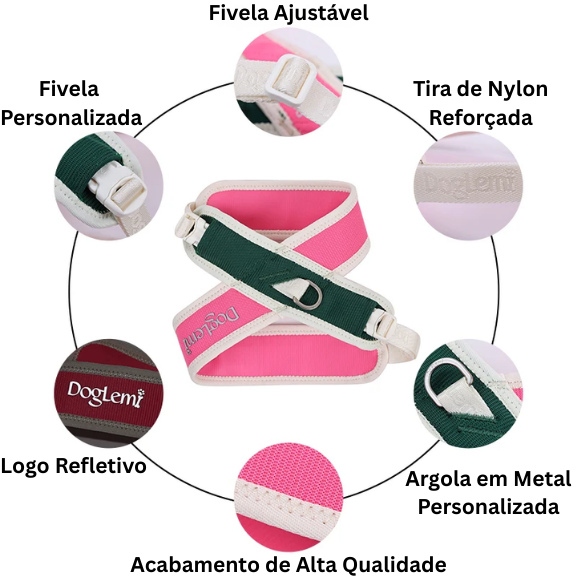 Coleira Pet Anti-puxão Acolchoada PetStyle