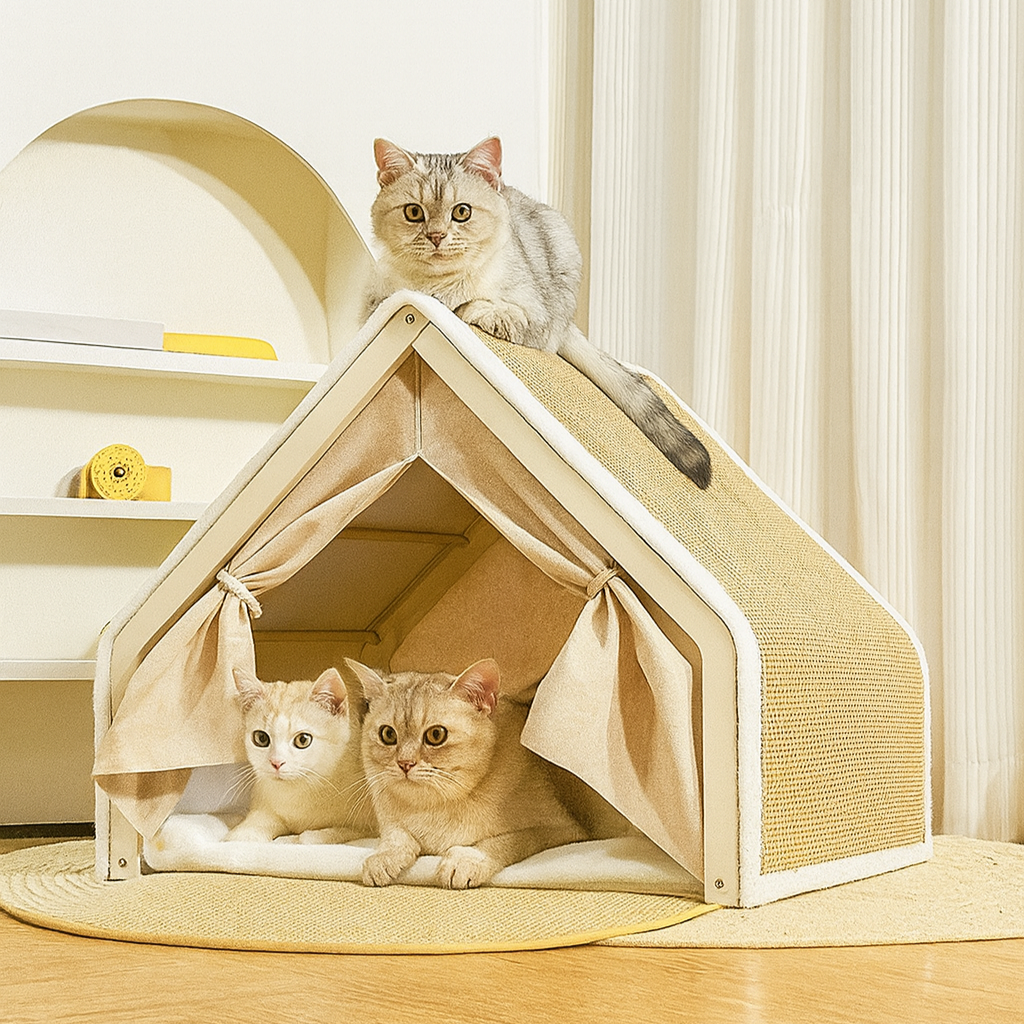 Casinha Pet Com Arranhador Sisal Pet Nature