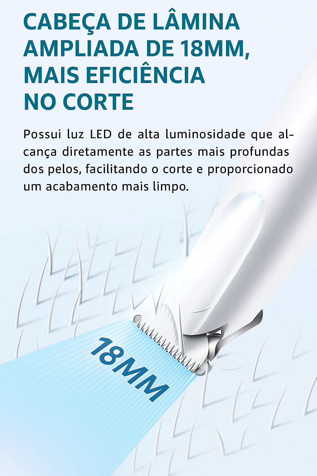 Aparador e Lixador 2 em 1 Pet Pelos Display LED Suprime