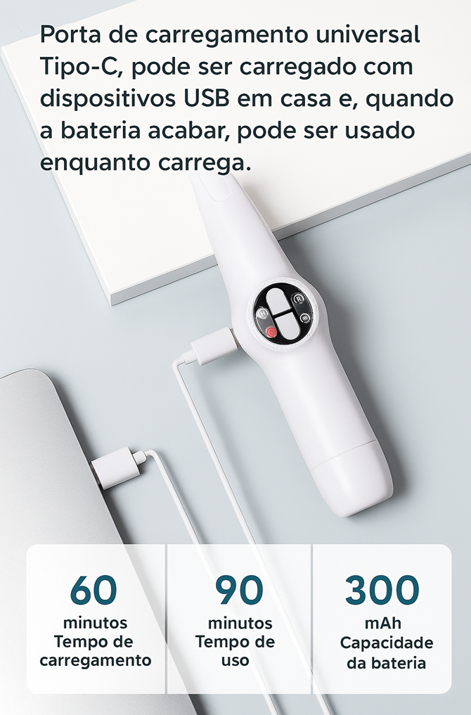 Aparador e Lixador 2 em 1 Pet Pelos Display LED Suprime