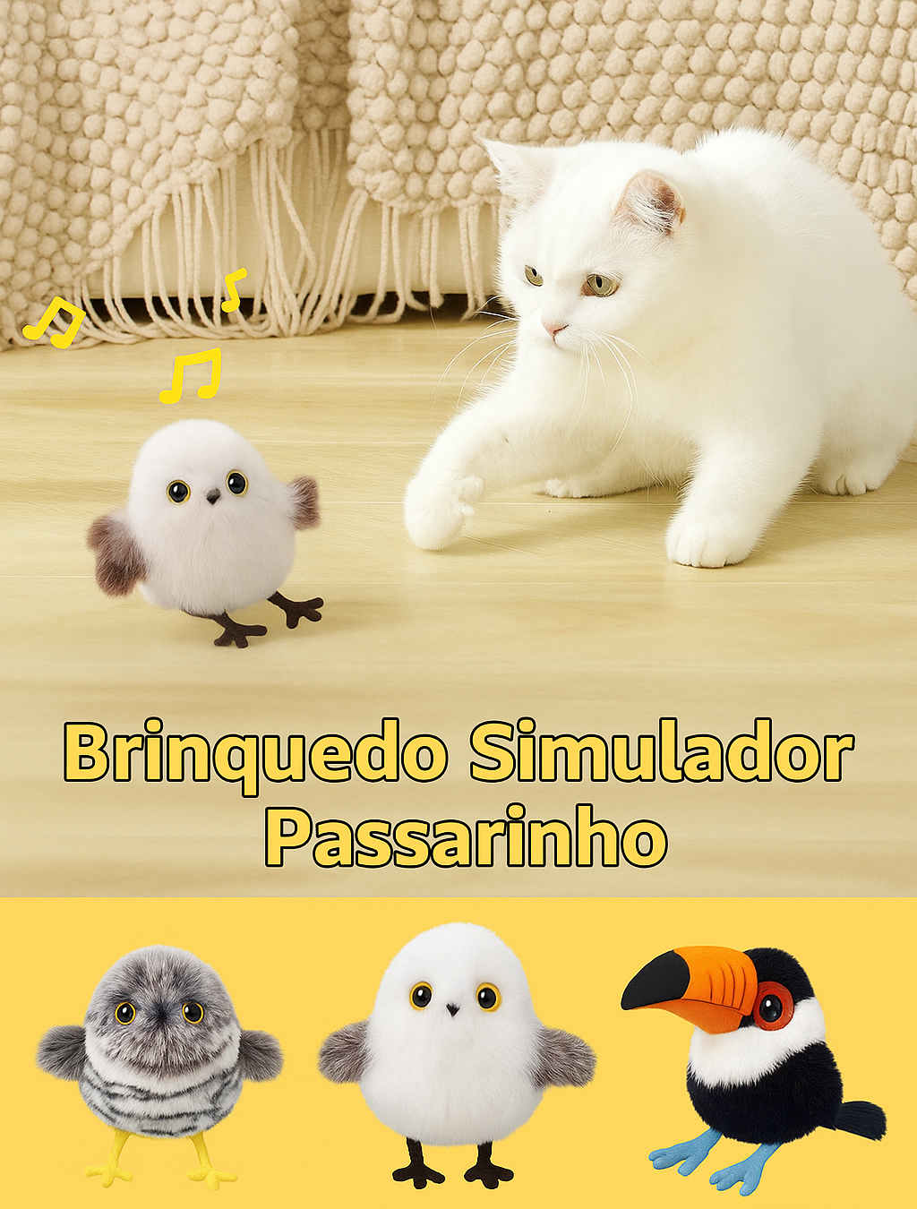 Brinquedo Simulador Passarinho Pet Olin