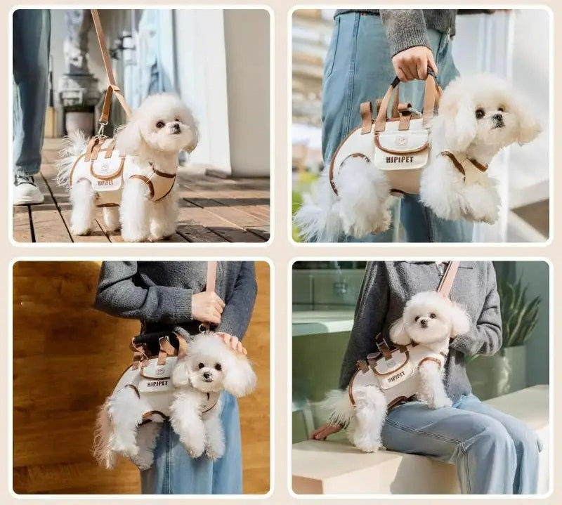 Mochila/Coleira com Elevação Pet Crossbody