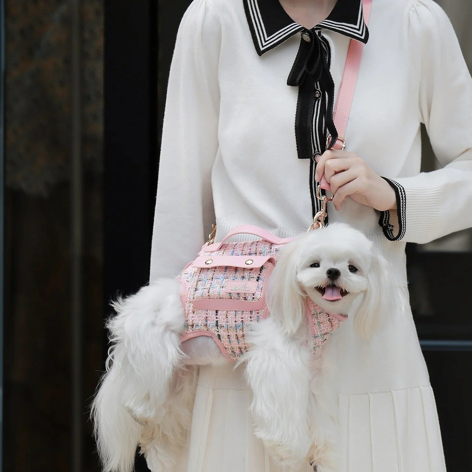 Mochila/Coleira Lateral com Elevação Étoile Pet