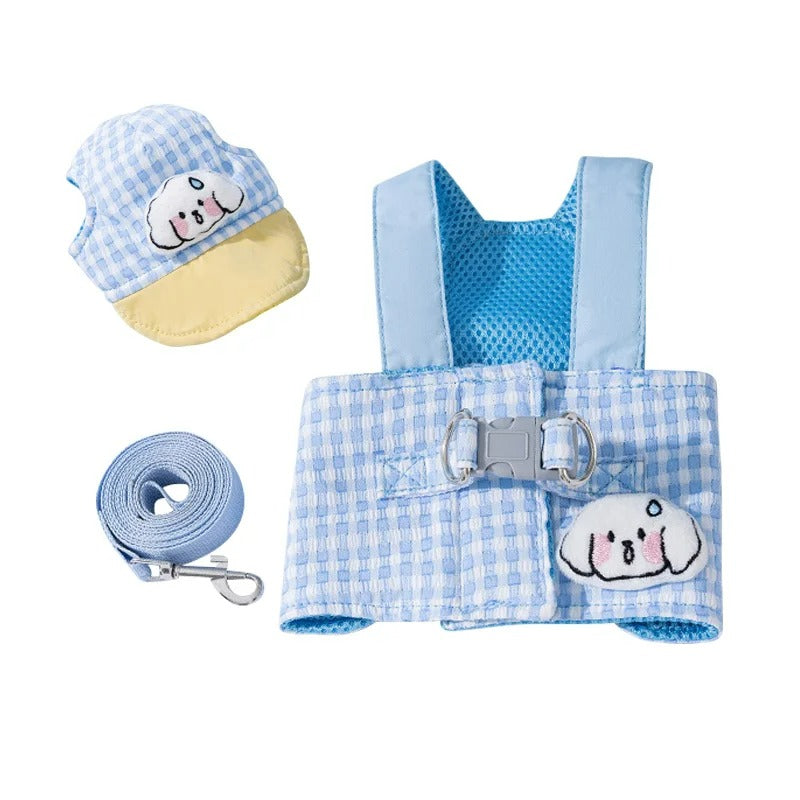 Kit Coleira Peitoral/Guia & Chapéu Hame