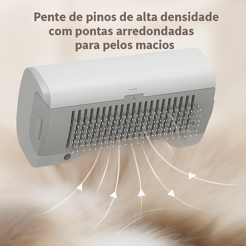 Escova 5 em 1 Remove Pelos & Aspira PetClean Pro