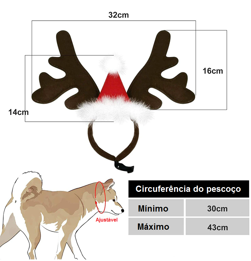 Acessório Rena Natalina