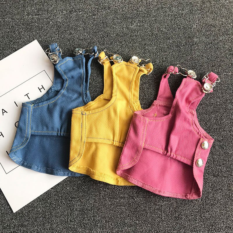 Jardineira Denim Bee