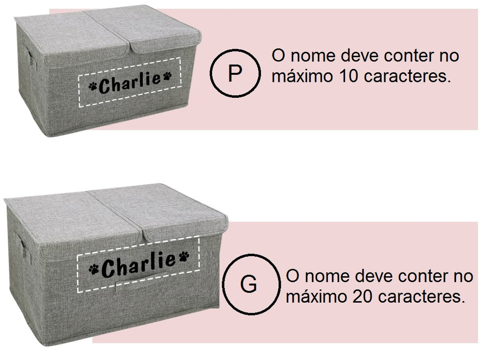 Caixa Pet Organizadora Personalizável Bobs