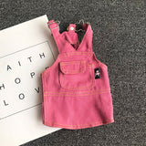 Jardineira Denim Bee