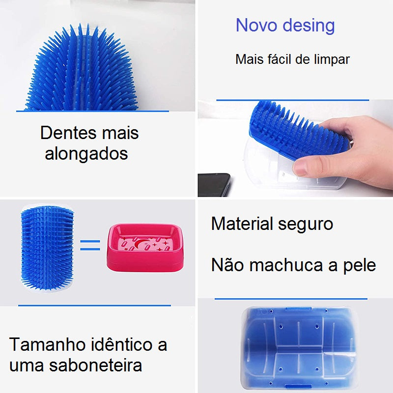 Pente Massageador Esfrega Pet